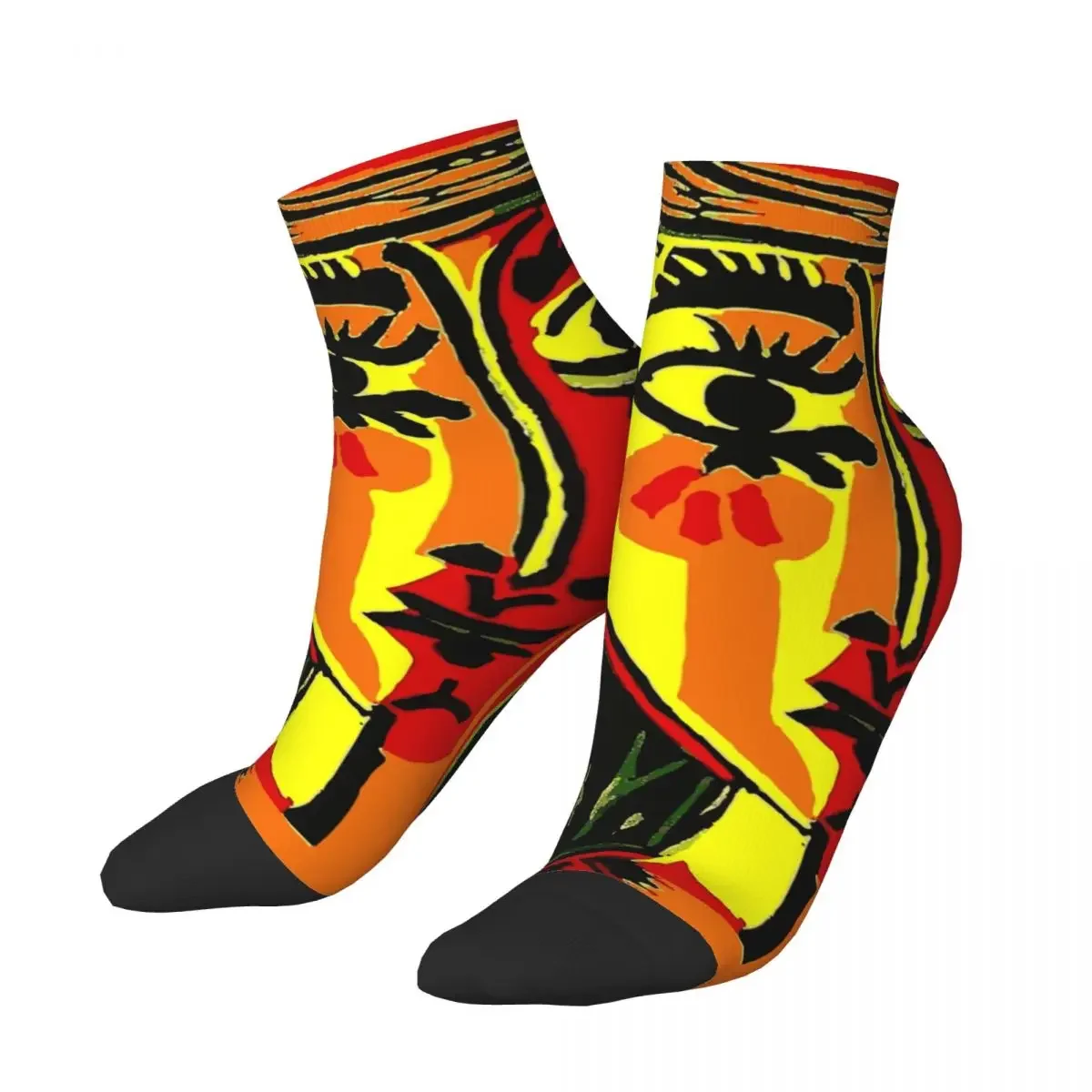 Fashion Mens Pablo Picasso Woman In A Hat Dress Socks Unisex Warm Comfortable 3D Printing Crew 