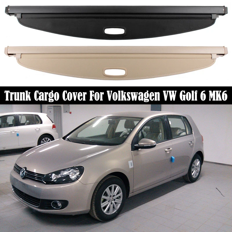 Trunk Cargo Cover For Volkswagen VW Golf 6 MK6 2008-2013 Security Shield Rear Luggage Curtain Partition Privacy Car Accessories