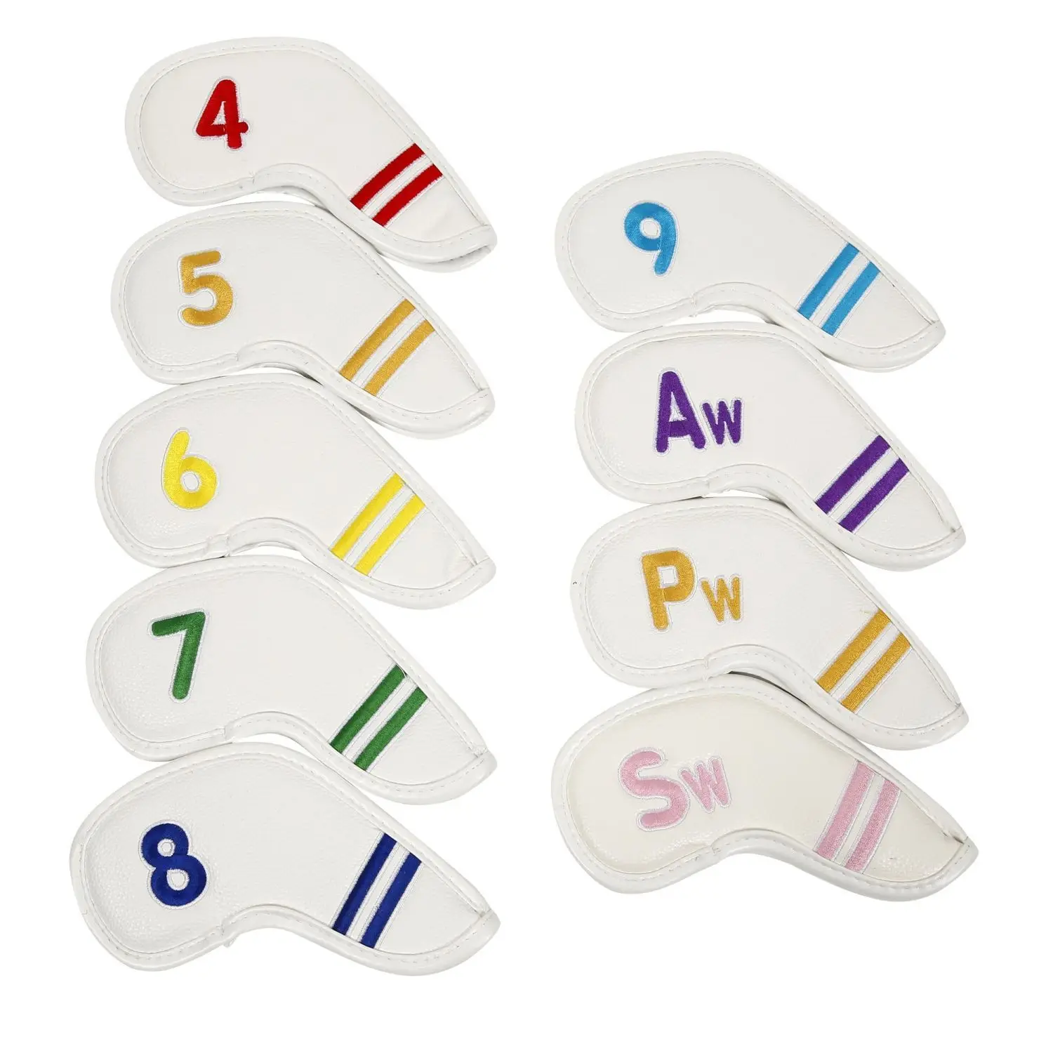 الملحقات حامي الغطاء الواقي التطريز 4-9 ، P ، S ، A جولف الحديد غطاء الرأس غطاء رأس نادي الغولف أغطية رأس الغولف #1