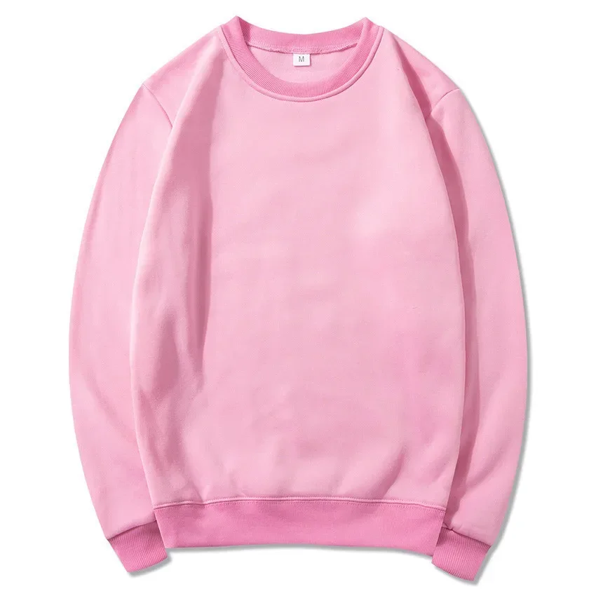 Einfache Rundhals-Sweatshirts für Herren und Damen, Frühling und Herbst, warme, bequeme, mit Fleece gefütterte Pullover-Oberteile, sportliche, lässige, locker sitzende Pullover – Detail 11