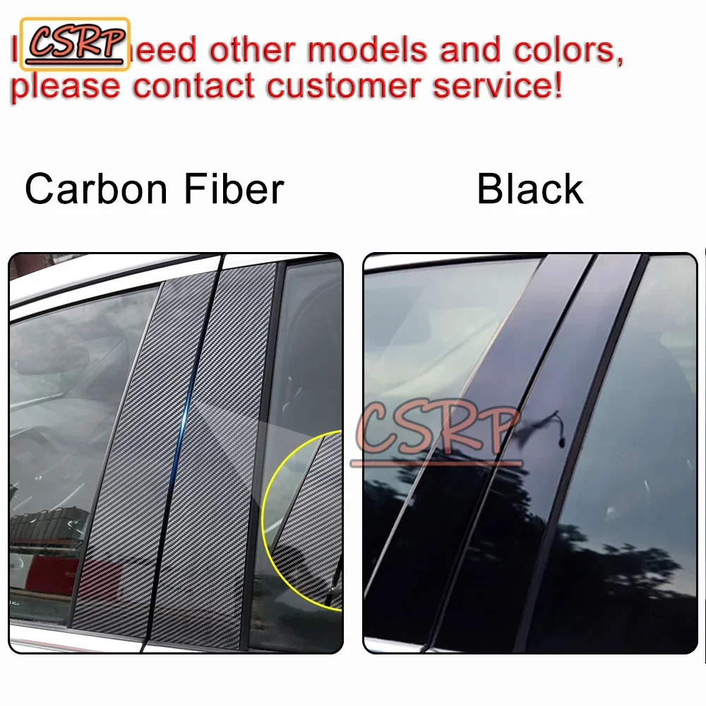 Glossy Black Car Door Center Column Window Middle BC Pillar Post Cover Trim For BMW 5 Series F10 2011-2017 Mirror Effect Sticker - view 2
