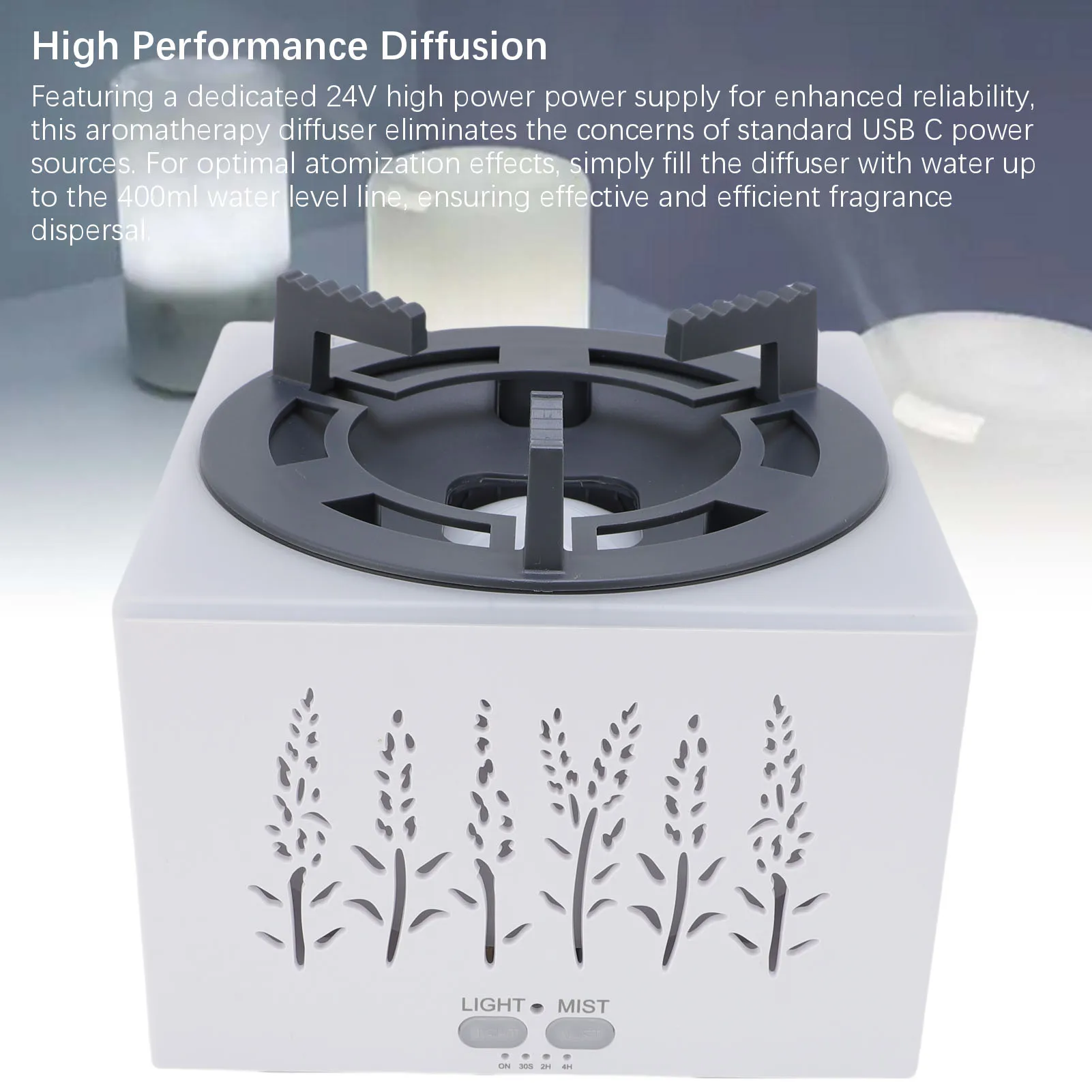 Difusor de aromaterapia 3 em 1 design multifuncional silencioso colorido luz ambiente chama perfume umidificador de ar para casa