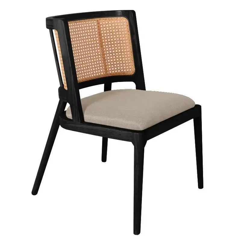 FD Light Luxury Solid Wood Commercial Dining Chair with Armrest & Backrest for Hotel Restaurant Club Use DF Model