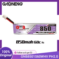 Gaoneng GNB 1S 850mah 3.8V 60C HV Lipo Battery PH2.0 for Beta75X, 75mm FPV Drone,EZ Pilot Pro, Emax Tinyhawk S,Mini Micro Whoops