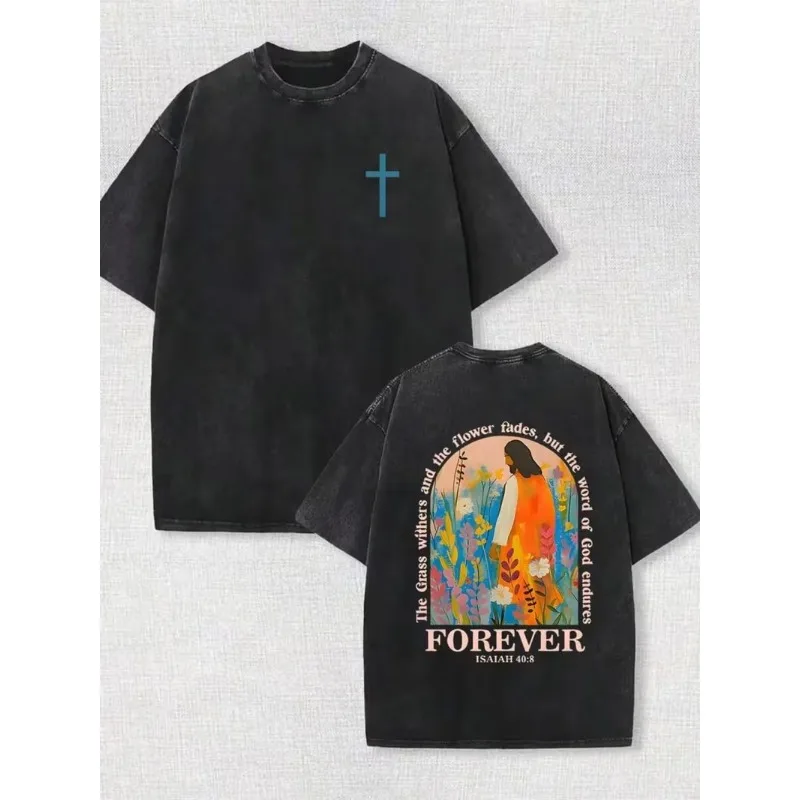 Playeras Gráficas para Mujer, Camisetas Y2K, Camiseta Vintage de Moda Urbana, Playeras Casuales de Manga Corta para Hombre y Mujer 4399