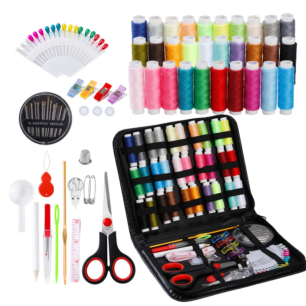 

Portable Sewing Kit 100Pcs/set Multifunction Home Sewing Accessories Set Needle ,Thread ,Tape Measure,Scissors,DIY Sewing Tools