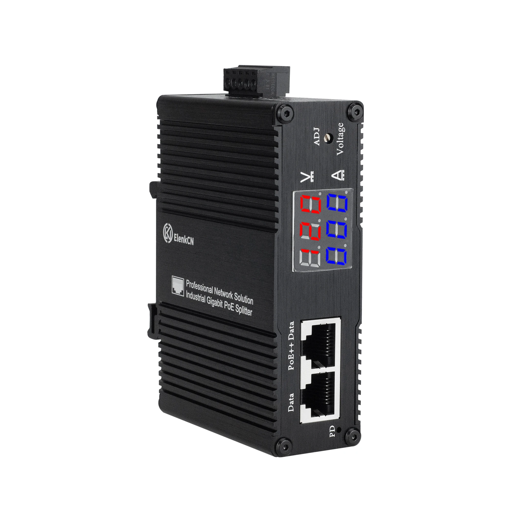 Industrial-grade Gigabit PoE splitter PoE power supply to DC Optional DC5-36V output power data isolation