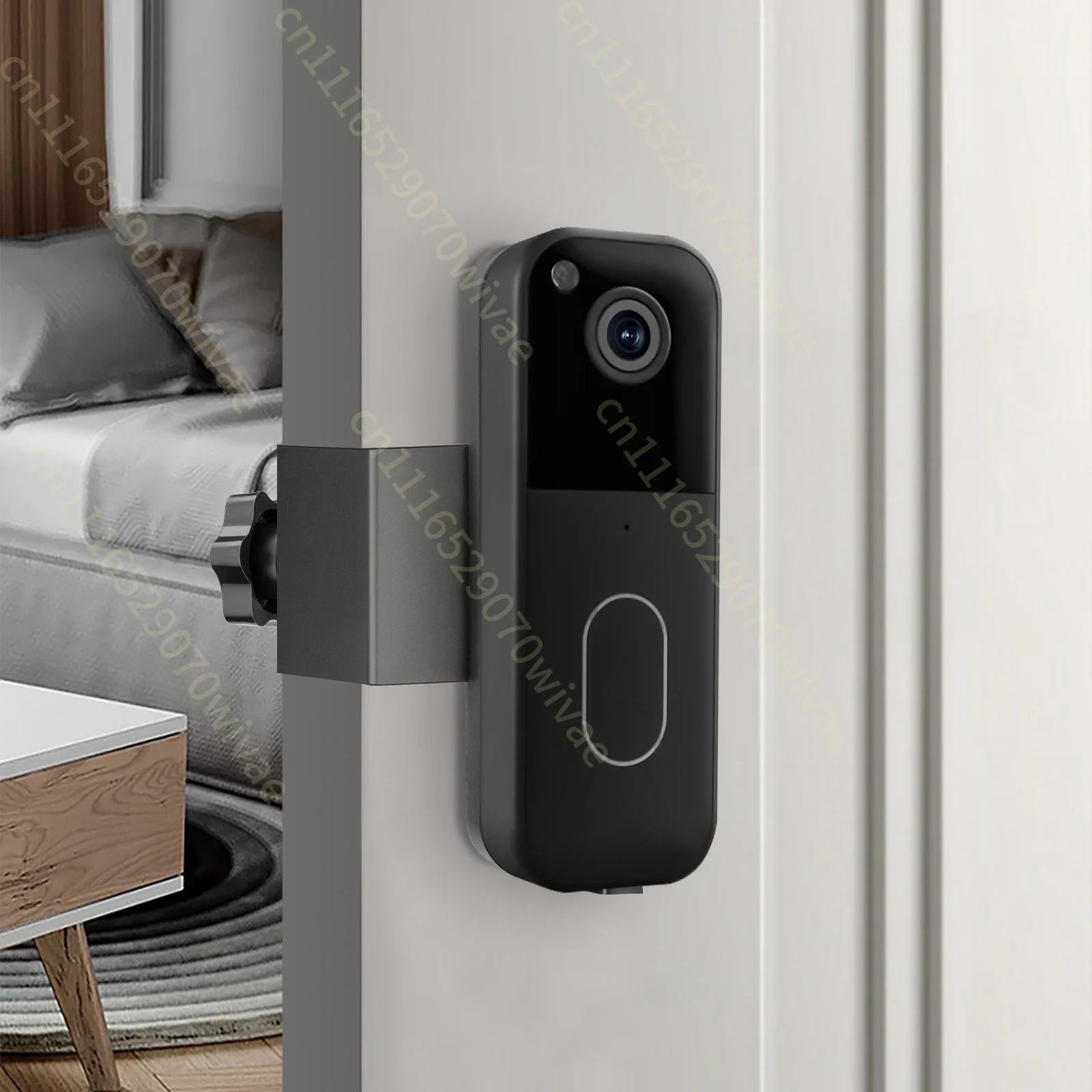 New doorbell bracket, no-drill anti-theft fixed door clip plastic back plate support