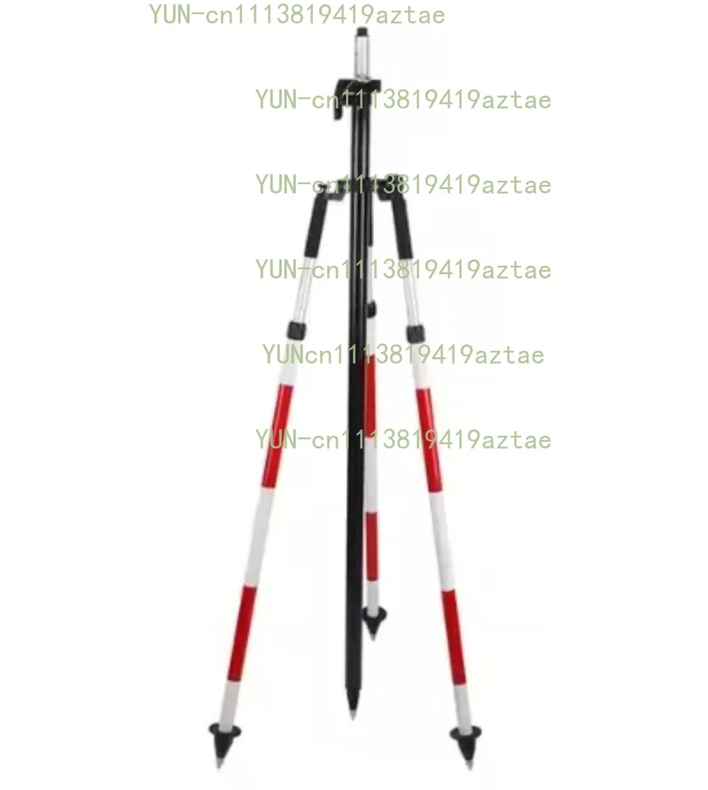 Surveyor's Triangle Surveying Instrument Prism Pole Tripod 1 Set Aluminum,Reddish White High Stability,Conveniently Portable