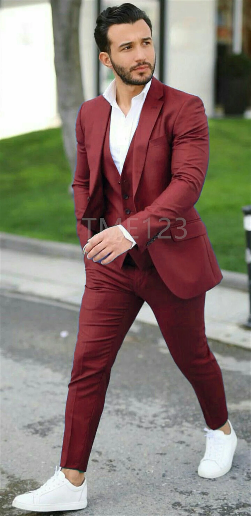 Blazer Vest Pants / High-end Brand Solid Color Formal Business Men's Business Suit 3-piece & 2-piece Set Groom Wedding Dress