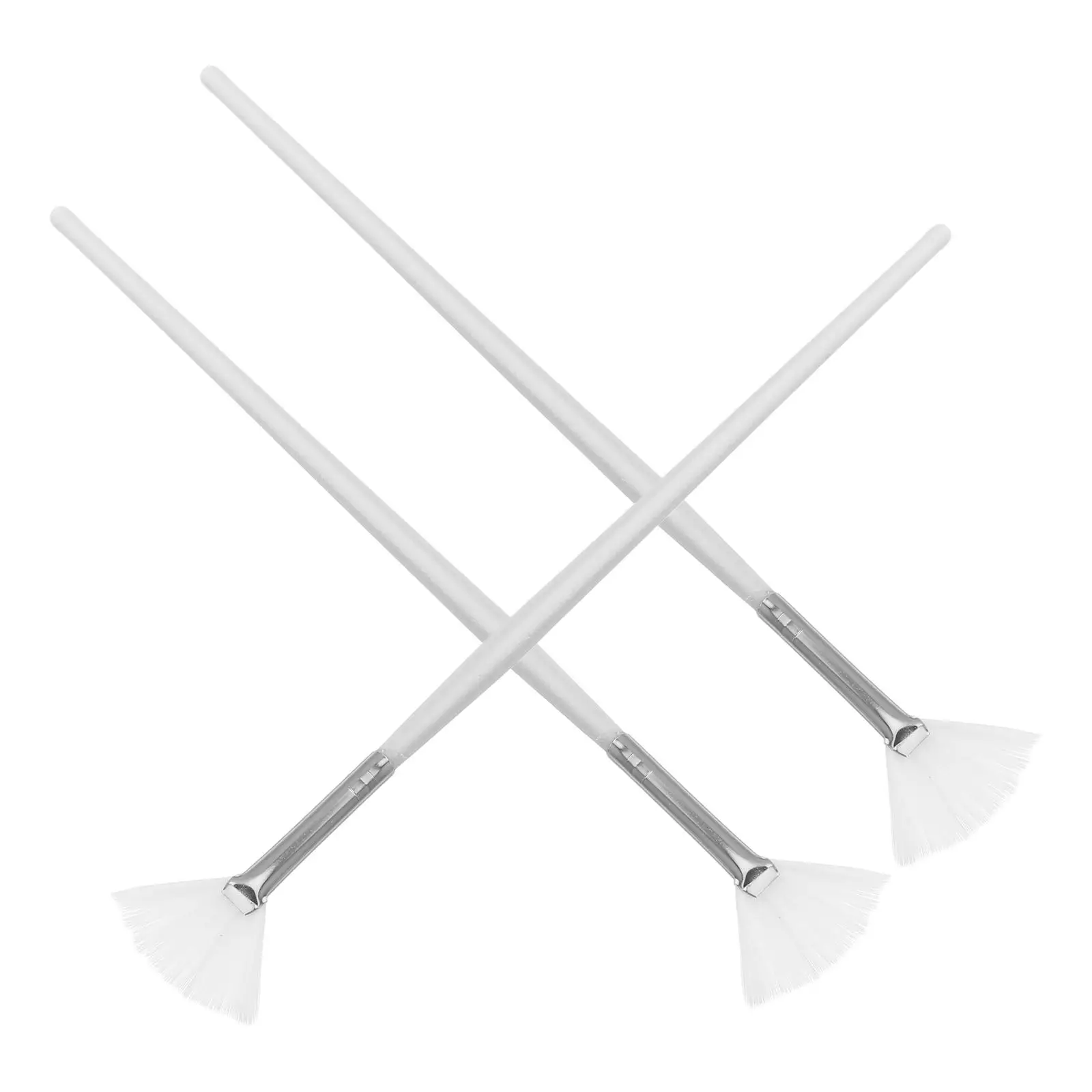 

3 Pcs Facial Mask Brush Fiber for Makeup Applicator Fan Shape Skin Care DIY Brushes Lightweight Travel Size