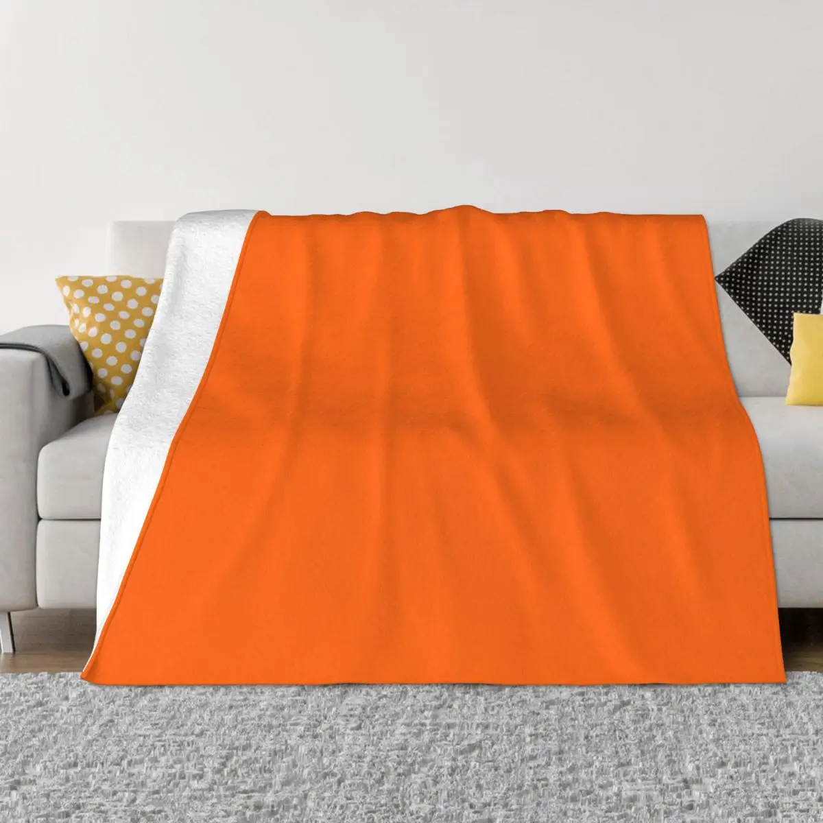 (BLANK) Hunter ORANGE Safety Blaze (hex #FF6700) Throw Blanket christmas blanket Flannels Blanket Thermal Blanket