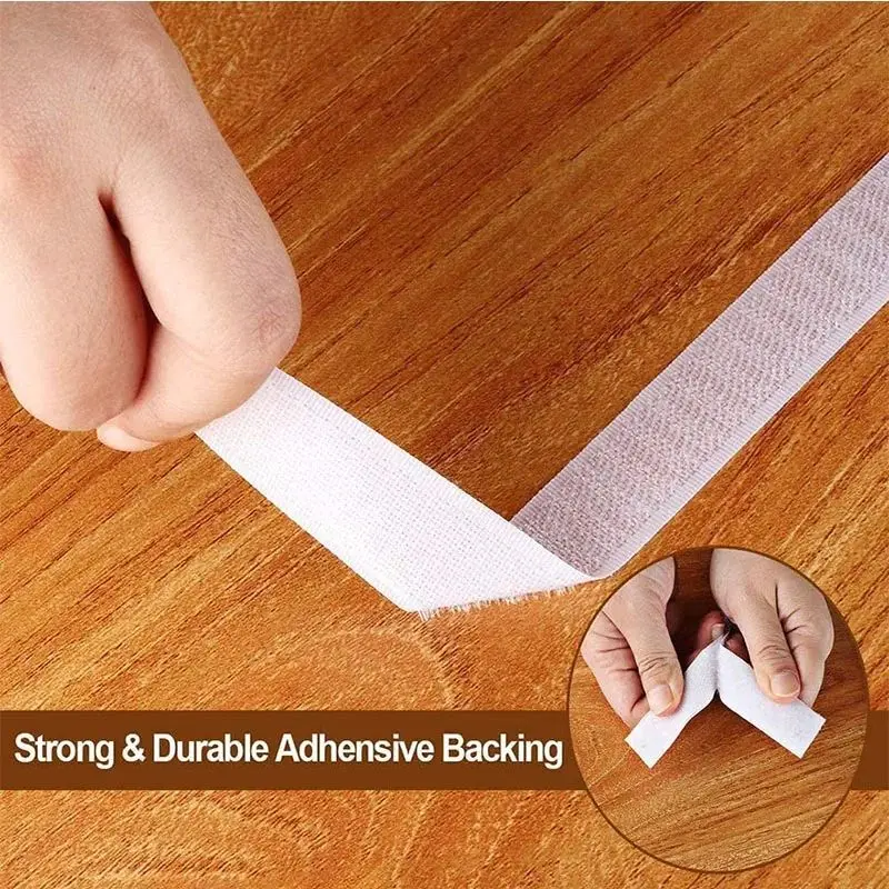 Hook and Loop Tape Self Adhesive 1/3/5/10M, Sticky Back Strips 20-50mm Wide, White Velcros Fastener for DIY Crafts & Home Decor image 4
