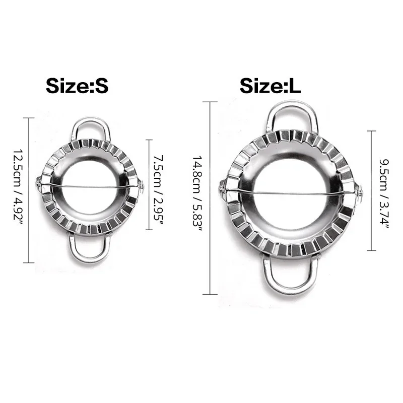 Stainless steel dumpling moulds, dumpling makers and dough cutters for making dumplings and ravioli; pastry moulds