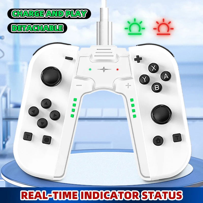 

Replacement Joy Controller For Switch V1 Oled Lite Joypad Detachable Gamepad For PC Eden Yuzu Joystick with Charge Grip