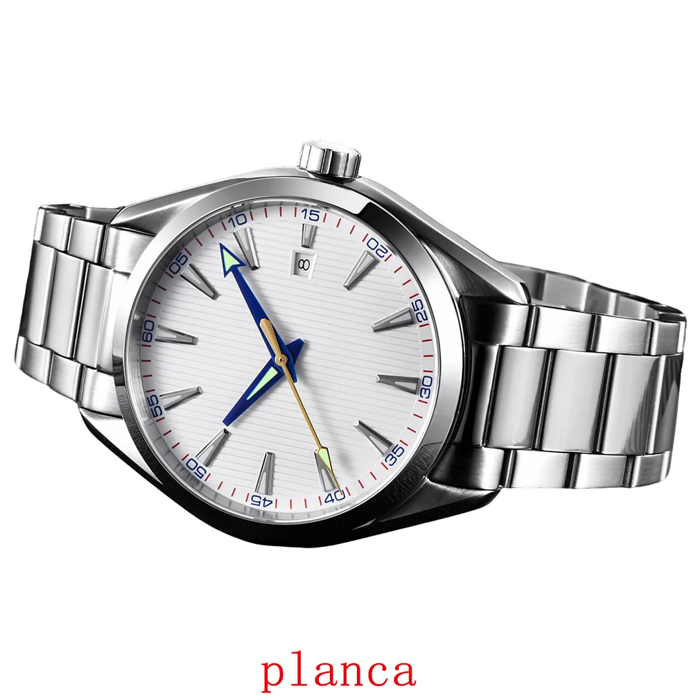 41mm NH35 orologio meccanico automatico orologi maschili zaffiro uomo orologio da polso in acciaio inossidabile calendario orologio data