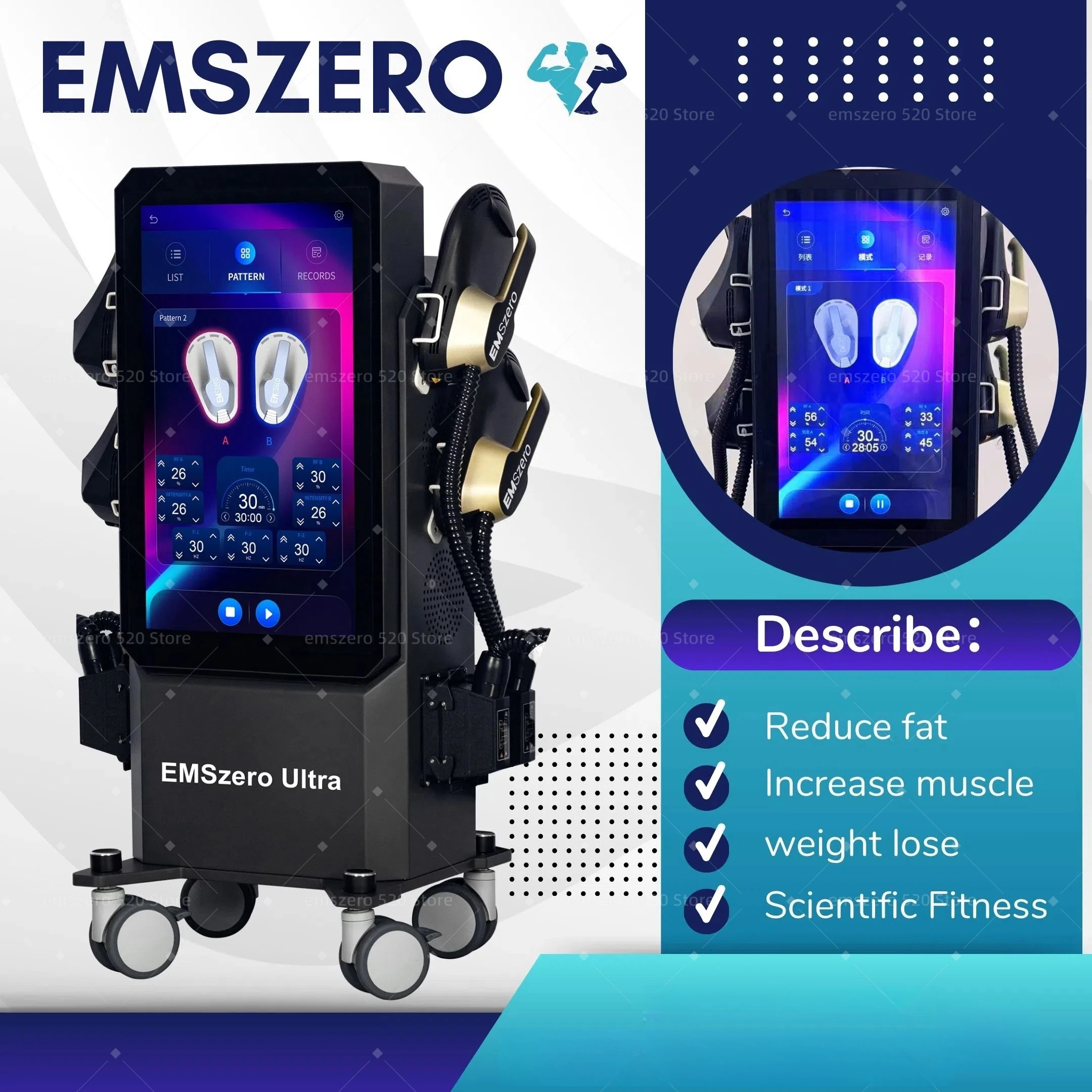 

EMSzero Ultra Machines 15Tesla 6500w NEO для похудения тела Nova сжигание жира, скульптура мышц, электромагнитная стимуляция Pro