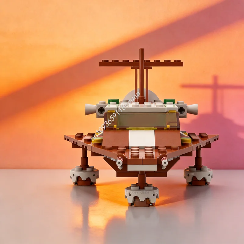 

144 детали MOC GB Tron Santa S Космический транспорт, классическая модель, конструктор, рождественские подарки, креативное обучение