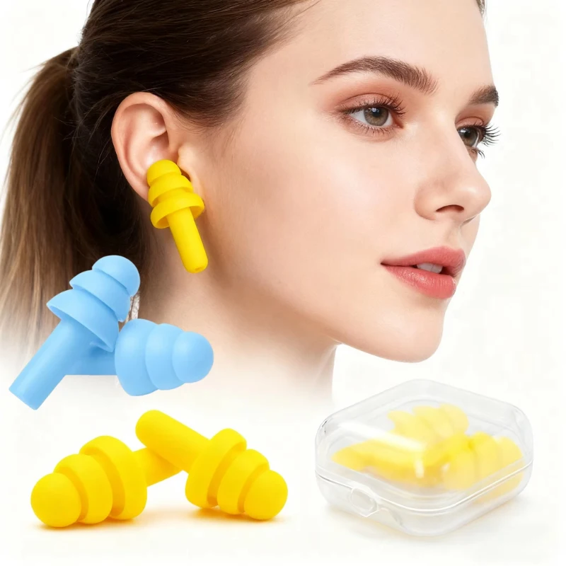 

1/2Pairs Soft Silicone Earplugs Waterproof Swimming Ear Plugs Anti-Noise Sleeping Plug For Reusable Noise Reduction