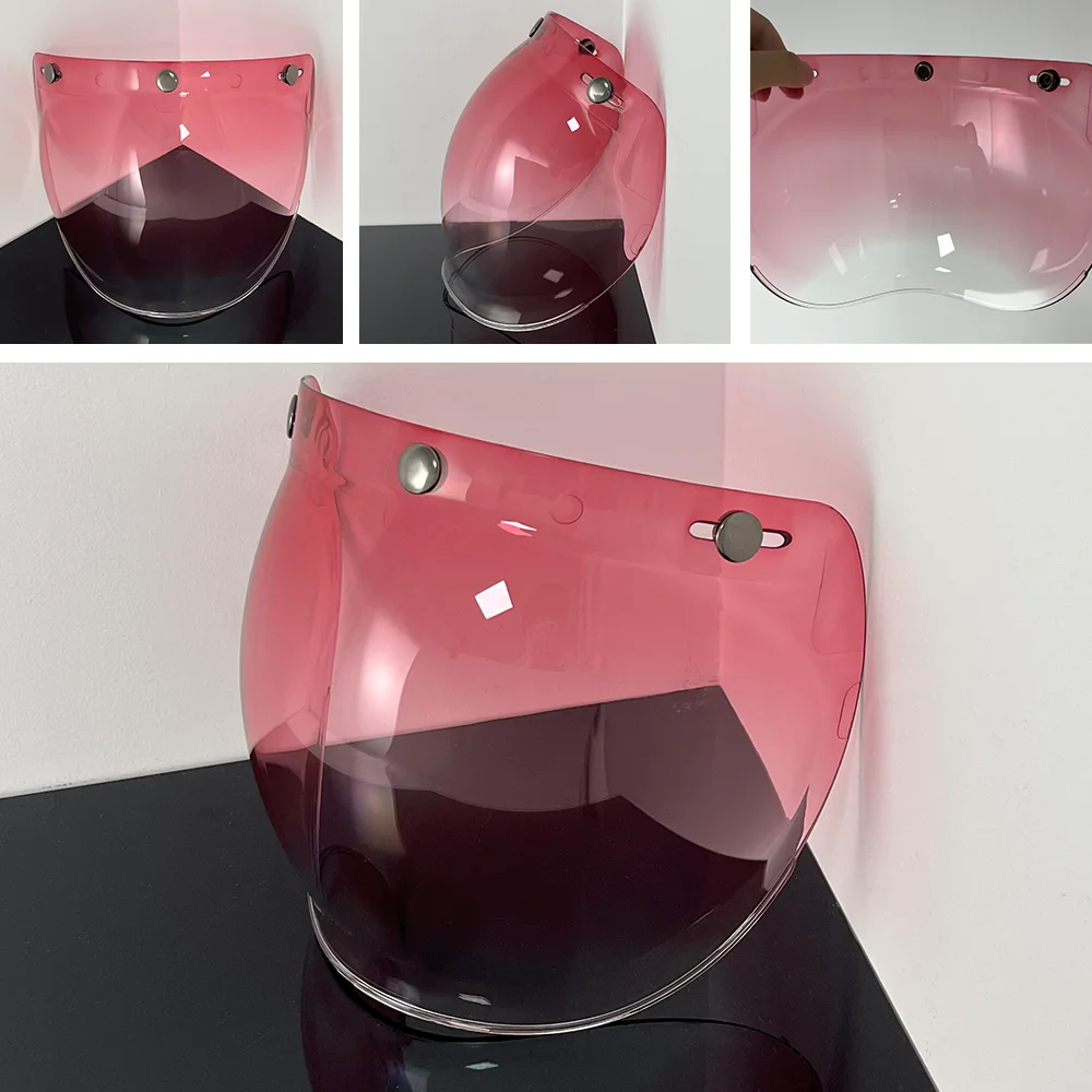 Open Face Helmet Visor Motorcycle Three Bubble Helmets Mirror Flip Up Motorcycles Visors Capacete Casco Moto Accessories Lens