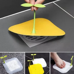 Small Bean Sprout Handle Anti Odor Pad For Household Bean Sprout Floor Drain Sewage Odor Proof Cover Yellow