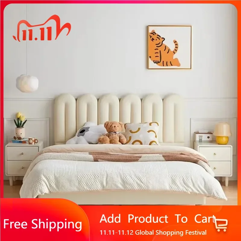 

Ergonomic Princess Wood Double Bed Aesthetic Small Solid Nordic Double Bed Pretty Unique Salon Camas De Casal Trendy Furniture