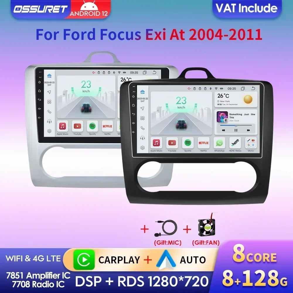 9 Android Wireless Carplay für Ford Focus 2 Mk2 2004-2011 Exi AT Auto Radio Multimedia Video Player