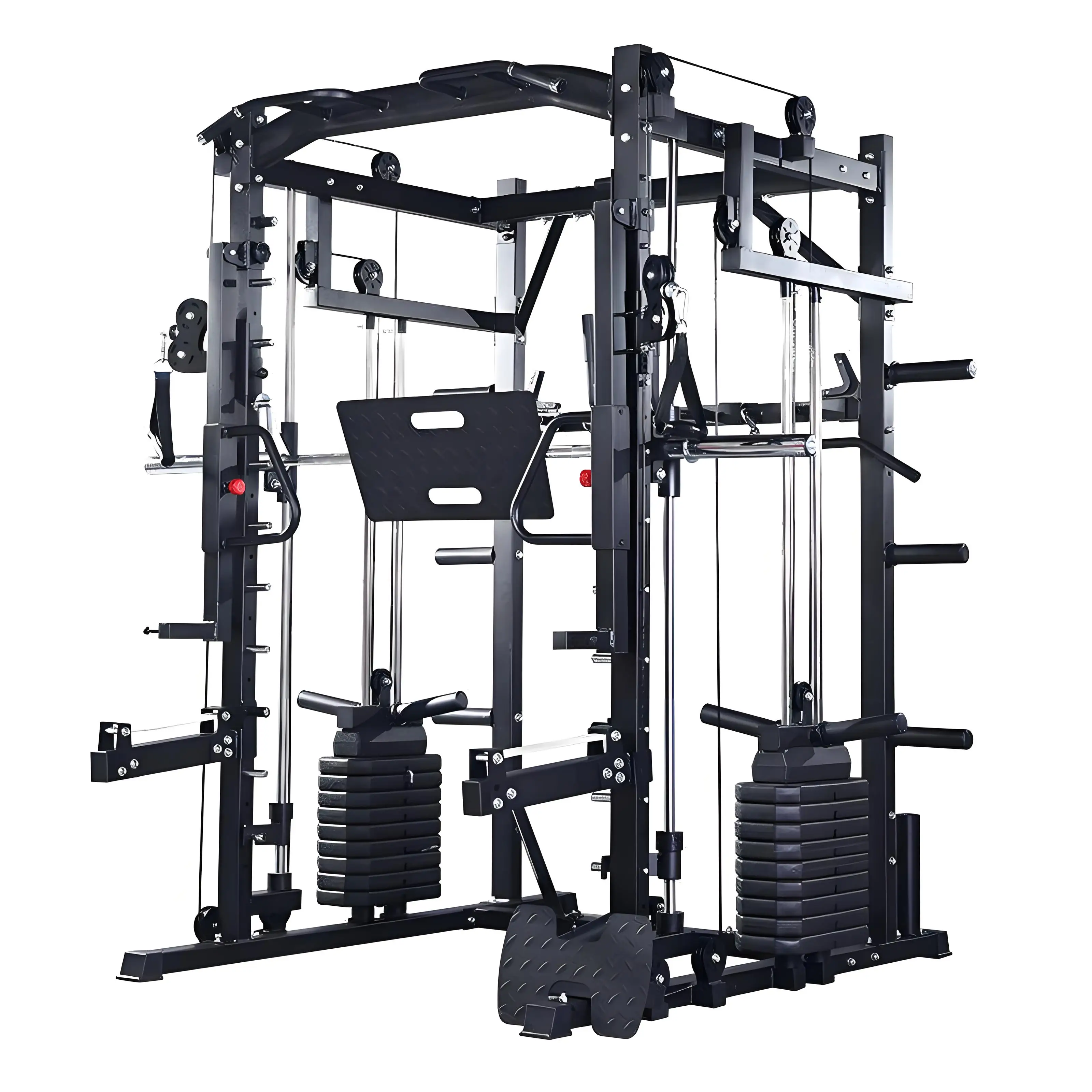 Cheongar Multi-Functional Home Gym Trainer Smith Machine Station Half Cage Power Rack Adjustable Benches OEM/ODM Metal Material