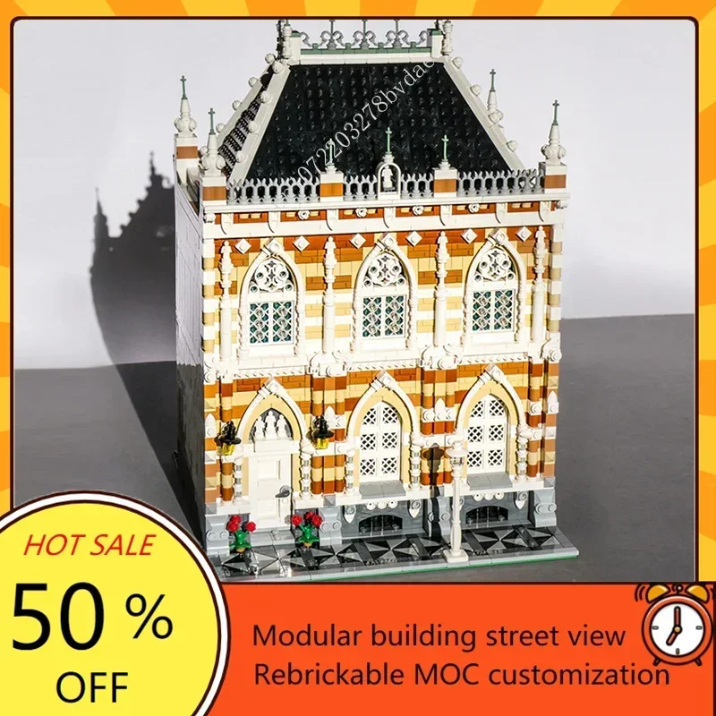 Wenen Piano Concertzaal Modulaire Moc Creatieve Straatbeeld Model Bouwstenen Architectuur Diy Educatie Assemblage Model Speelgoed