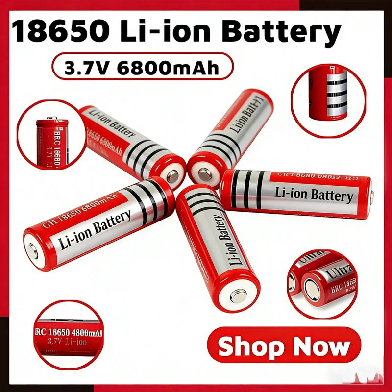

High Capacity 18650 rechargeable lithium-ion battery 3.7V 4200mAh suitable for LED flashlights, headlights, laser lights