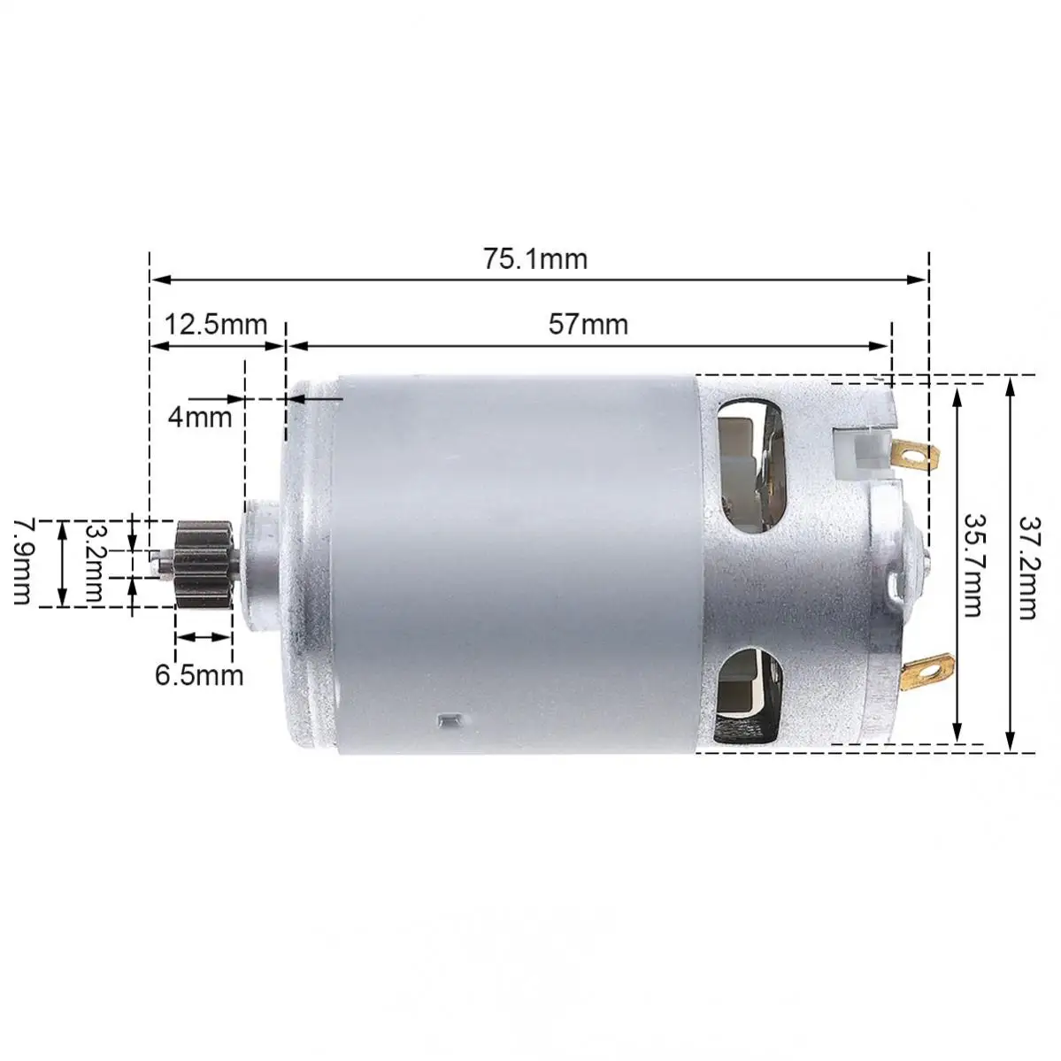 RS550 25V 19500 RPM DC Motor with Single Speed 9 Teeth & High Torque Gear Box for Electric Drill / Screwdriver