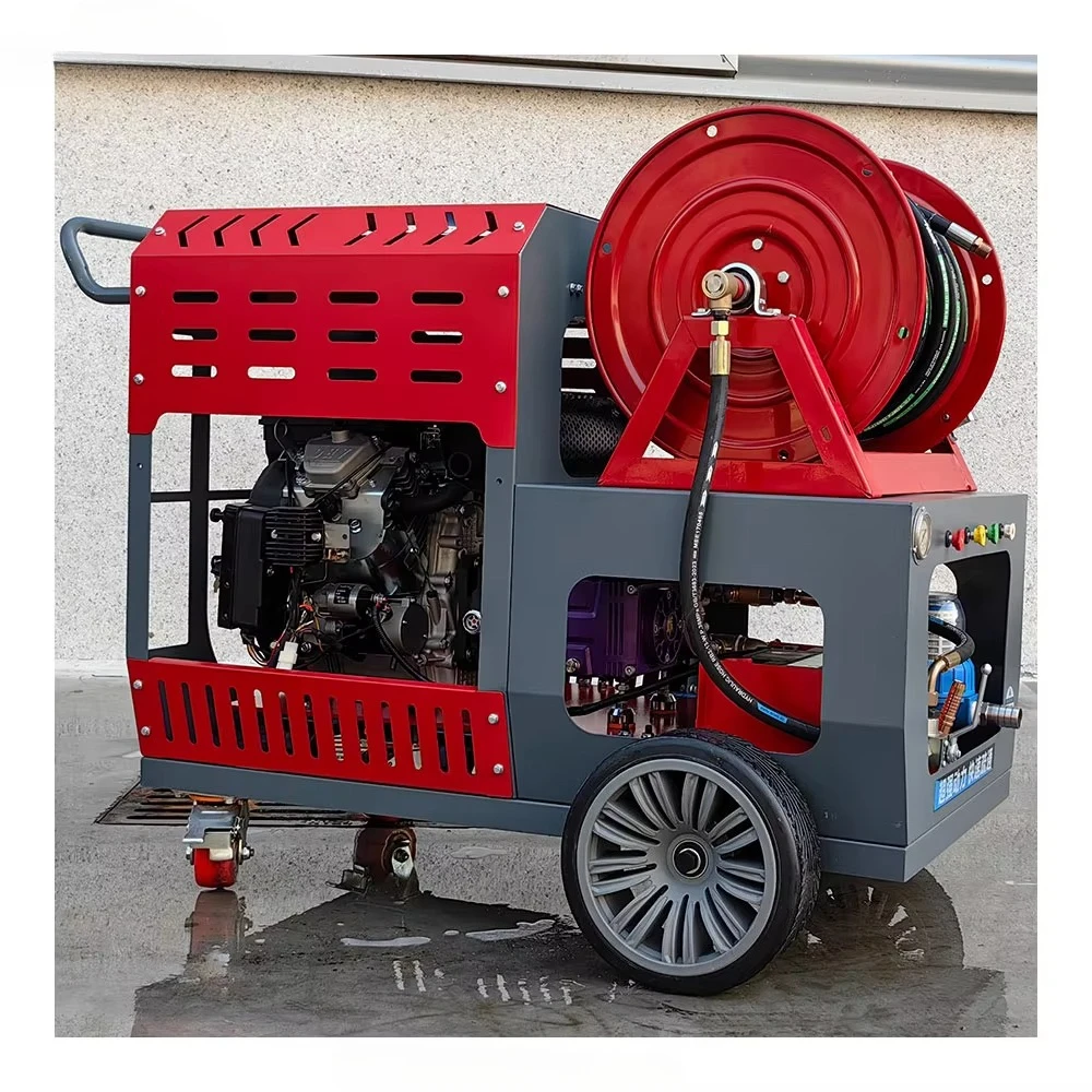Sewer Pipe Cleaning Machine 200bar 60L Remote Control High Pressure Washer