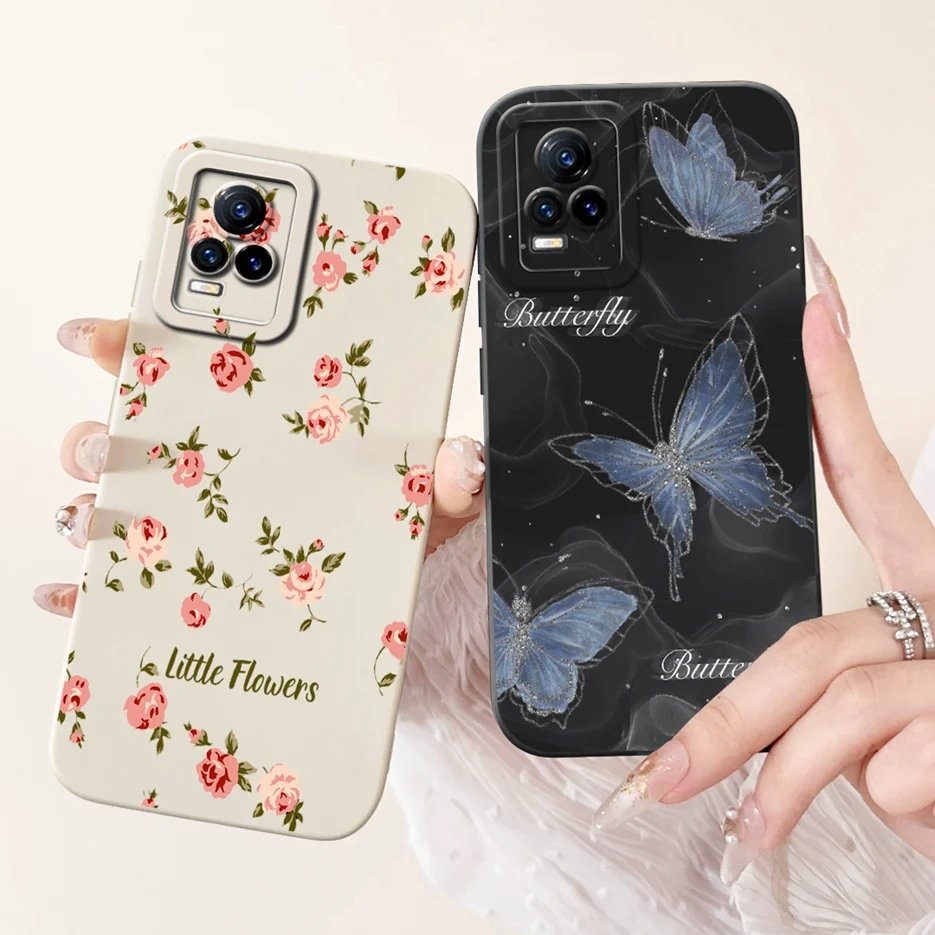 For Vivo V21e 4G Case V2061 New Fashion Candy Painted Cover Shockproof Phone Case For Vivo V21 V 21 e VivoV21e Soft Fundas Coque