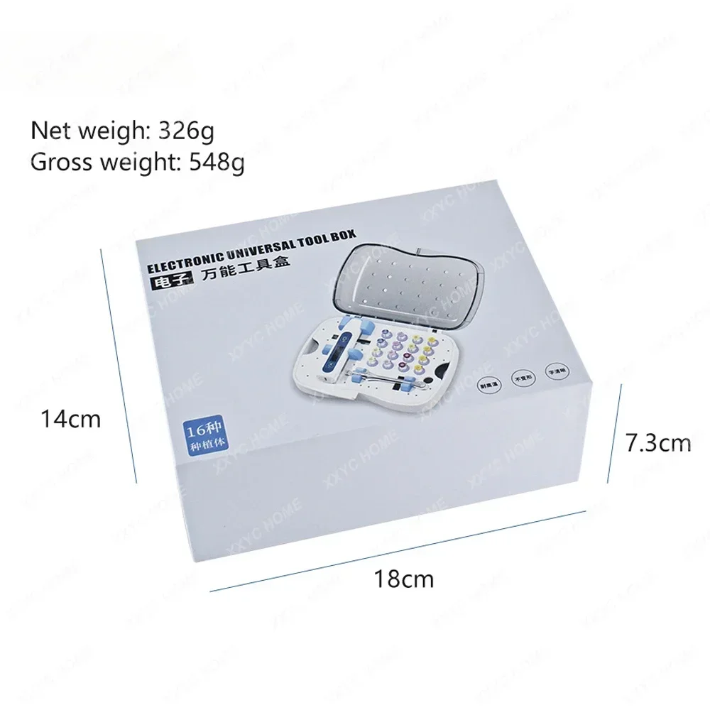 Electric Implant Surgical Manual Kit Implant Tool With 16 Screw Drivers Dental Implant Torque Wrench Dental Equipment