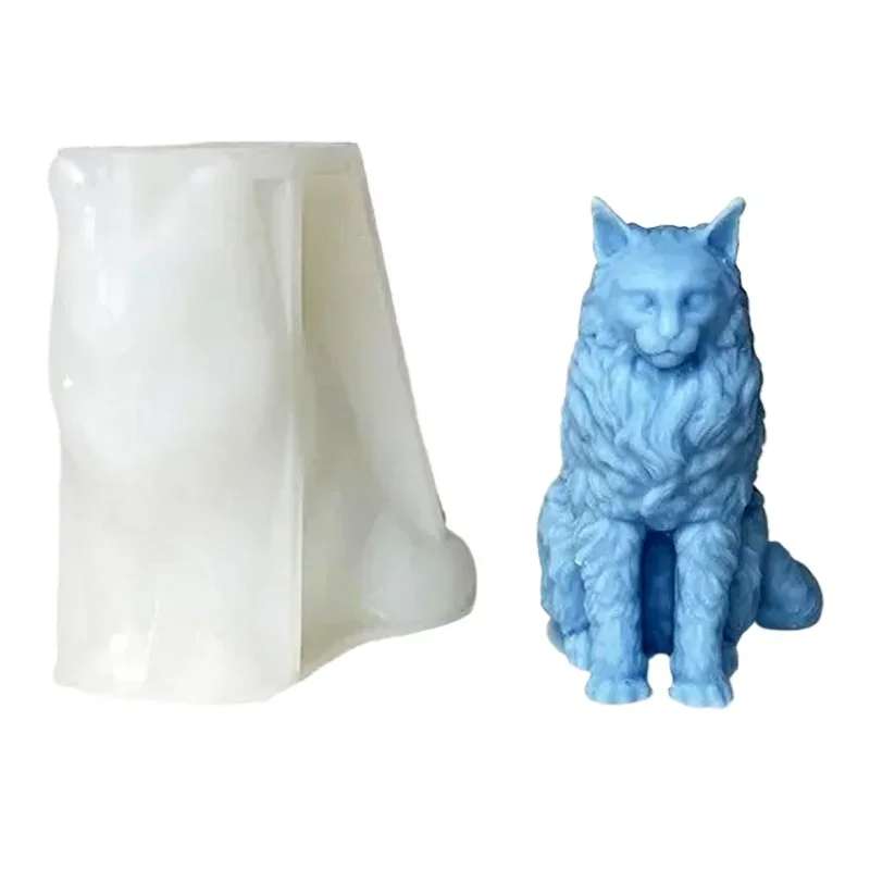 3D sitzende Katze Kerze Silikonform DIY süße Kätzchen Seife Gips Harz Handwerk Harz Zement Form handgemachte Geschenk machen Werkzeuge