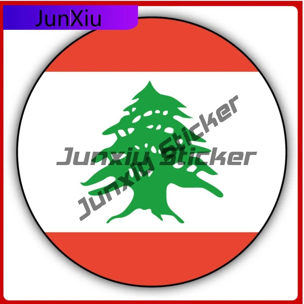

Lebanon Round Flag Trendy Best Gift Vinyl Modern Truck Decal Decoration Waterproof Car Laptop Window Bumper Auto Exterior