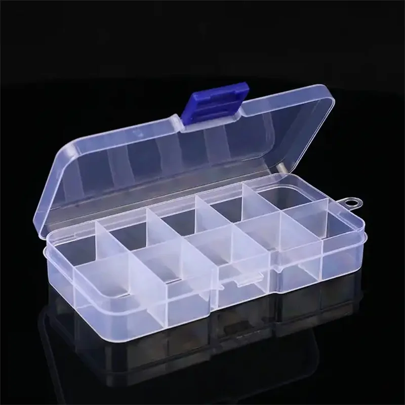 Tool Storage boxes Transparent Plastic box Screw Compartment Box Jewelry Earring Display Case Container Clear Terminal Organizer