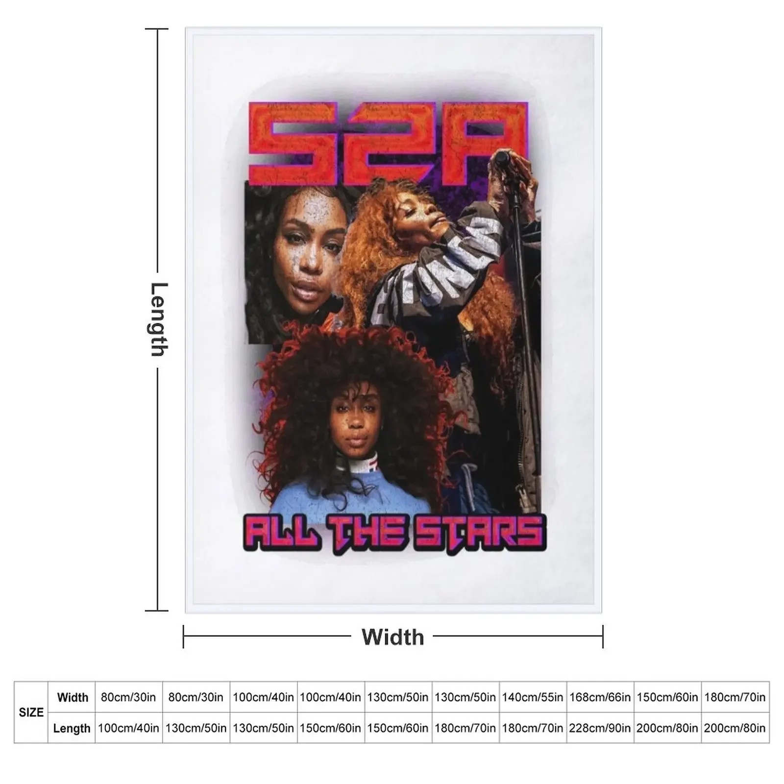 All The Stars Sza Throw Blanket Loose Sleeping Bag Large Blankets