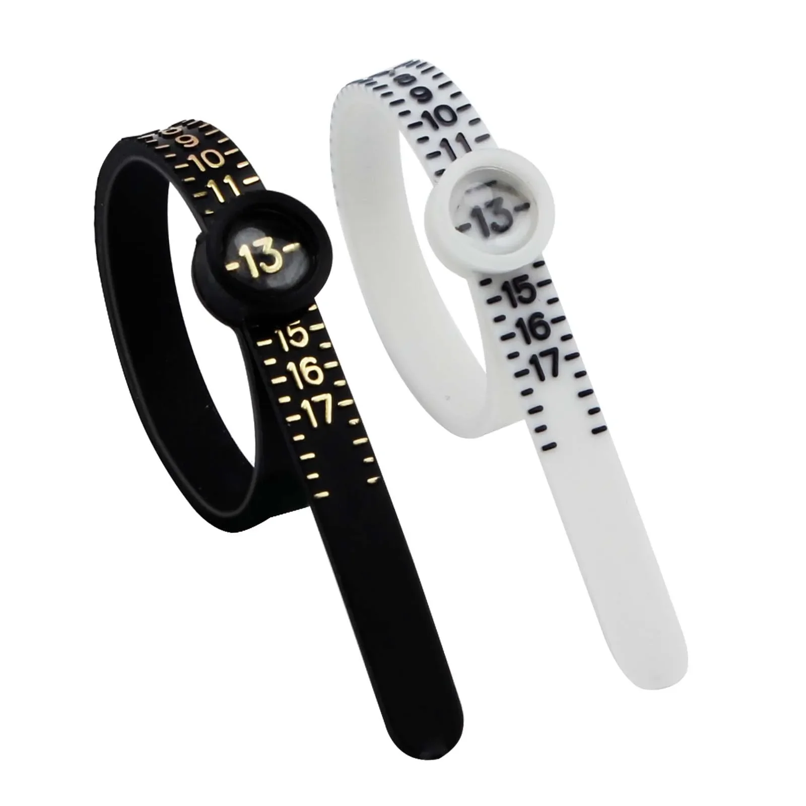 

Пластиковый ремешок для измерения размера пальца США, Великобритании, ЕС, с лупой, регулируемый ремень для измерения кольца для женщин и мужчин