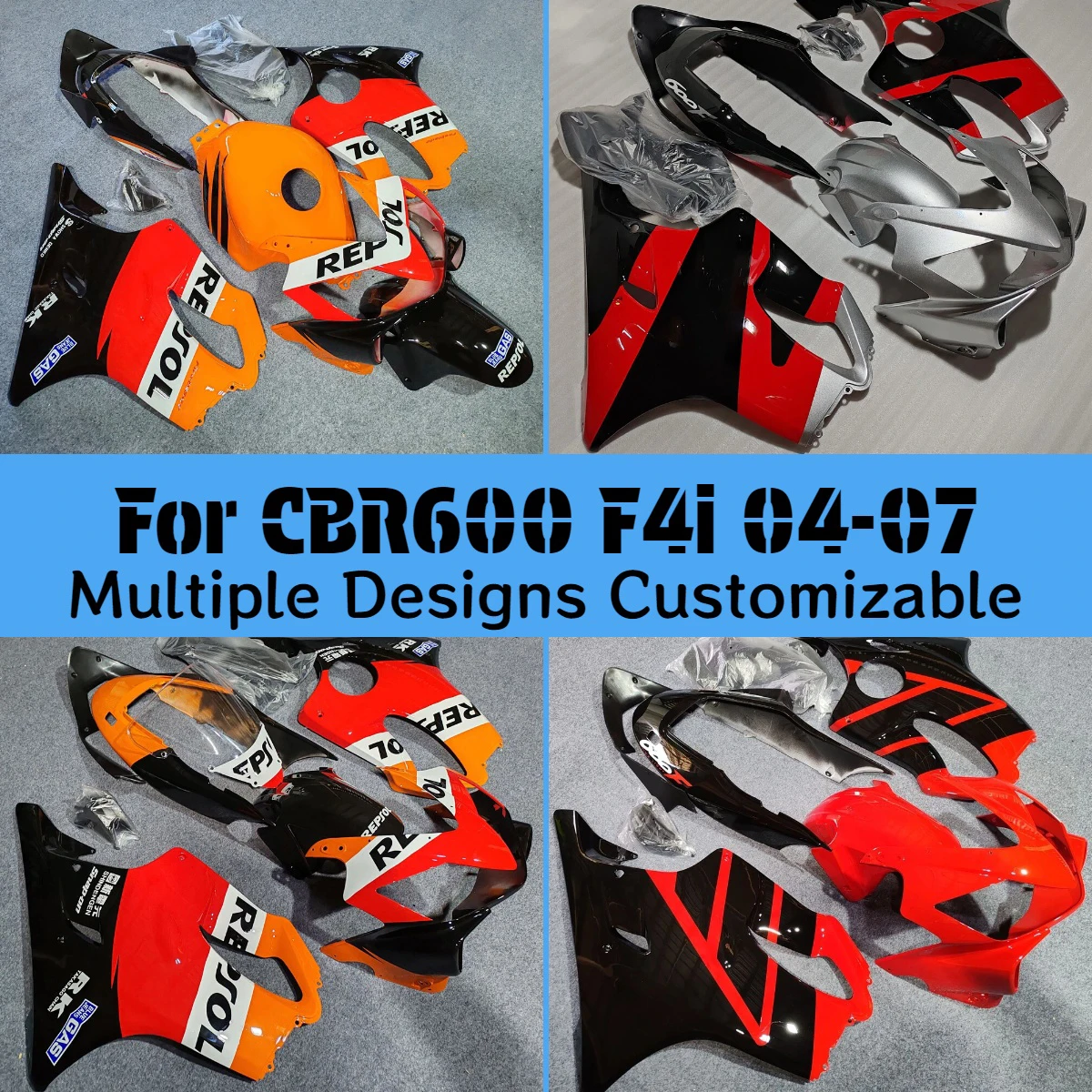 

Fairing Kit CBR 600 F4I 2004-2007 Motorcycle Fairings Set Bodywork Panel Fit for HONDA CBR600F4I 04-07