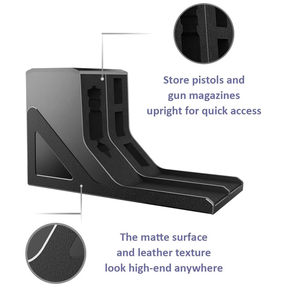 Pistol Gun Rack Universal Gun Protective Holder Handgun Storage Rack for Gun Safe Gun Cabinet Storage with Gun Magazine Holder