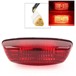 Motorcycle Rear Brake Tail Light Lamp Red Lens For Suzuki LTF 250 Ozark LT-Z250 LTZ 400 Z LT-F