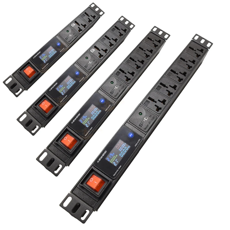 

Power panel with digital voltage measuring instrument surge protection PDU power distribution device 2-7 circuit 16A socket