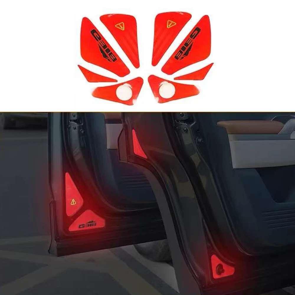 

Для CHANGAN Deepal G318 2025 2026: Светоотражающая наклейка на дверь, декоративная наклейка на передний бампер, ночной предупреждающий стикер, защита кузова от царапин при установке