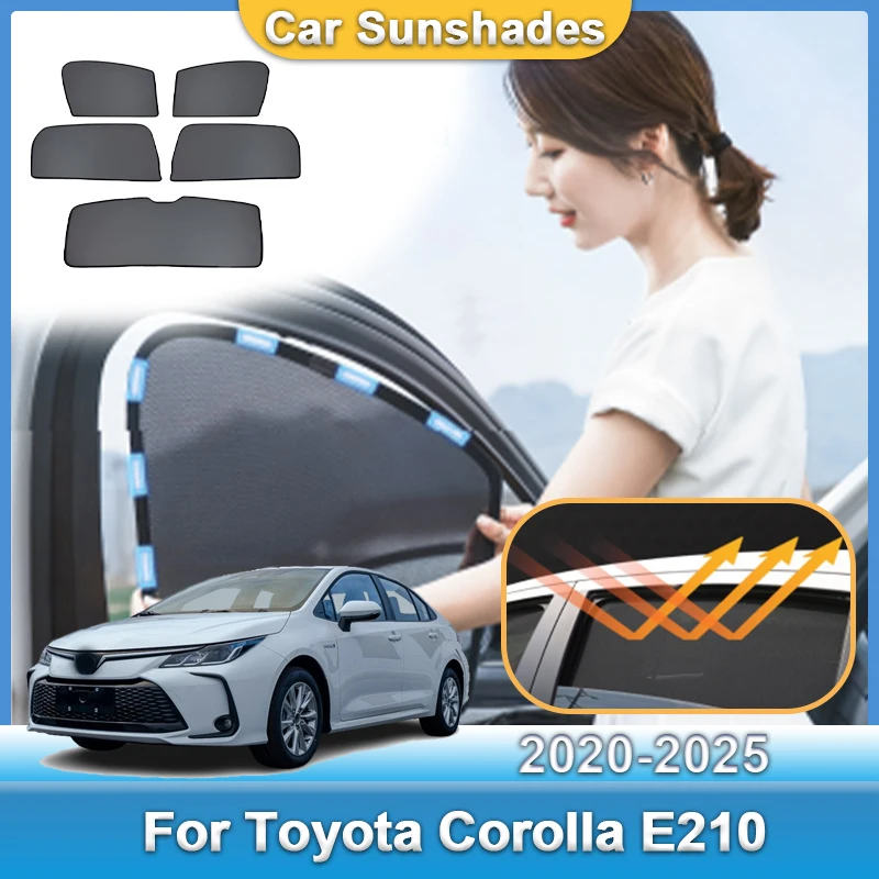 

For Toyota Corolla E210 Accessories sedan 2020-2025 Car Sun Visor Light Blocking Curtain Mesh Sunshade Shield Car Accessories