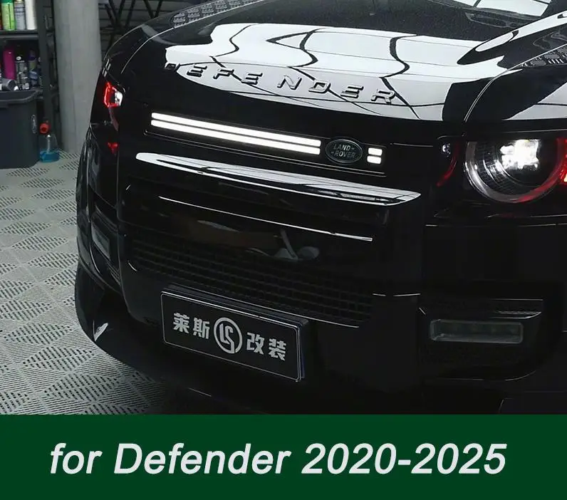 LED Dynamic DRL Front Grille Light For Land Rover Defender 90 110 2020-2026 Urban Off-road Lighting Accessories Kit