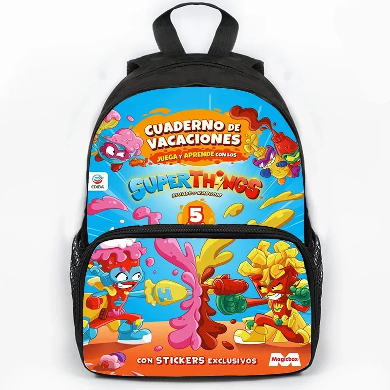 Superthings Print Backpack Girls Boys School Bags Super Things Backpack Kids Cartoon Rucksack Student Laptop Bag Mochila