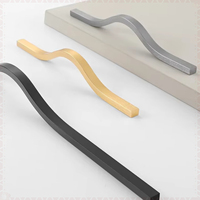 Space Aluminum Profile Arch Bridge Type Modern Minimalist Black One Meter Cabinet Door Handle Gold Light Luxury Drawer Handle