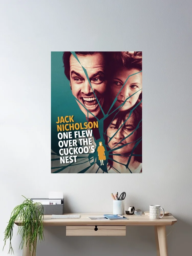 ONE FLEW OVER THE CUCKOOS NEST - Impresión de póster en lienzo de película, pintura artística de pared para decoración del hogar