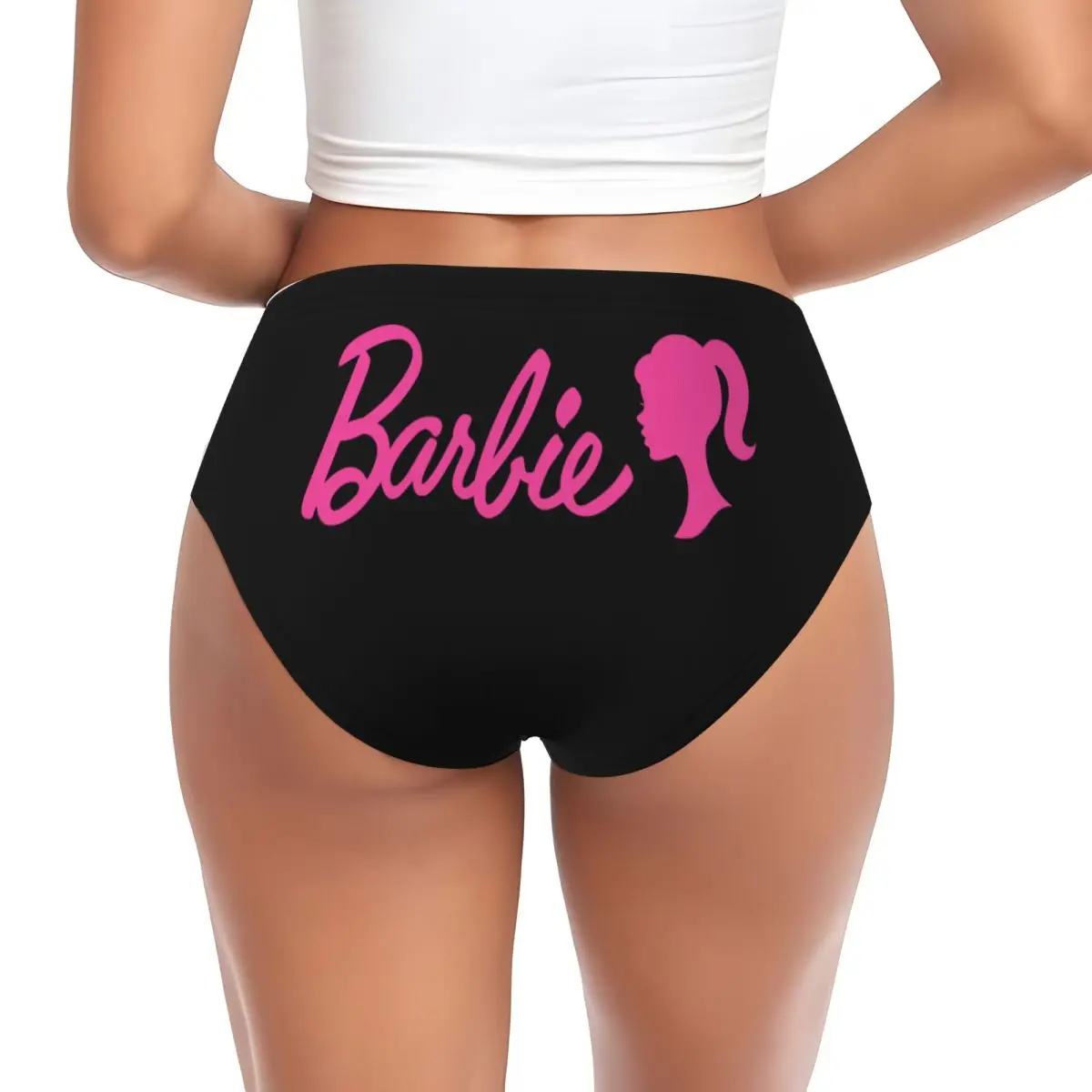 Barbie Logo Women's Underwear Brief Soft Ladies Panties Briefs